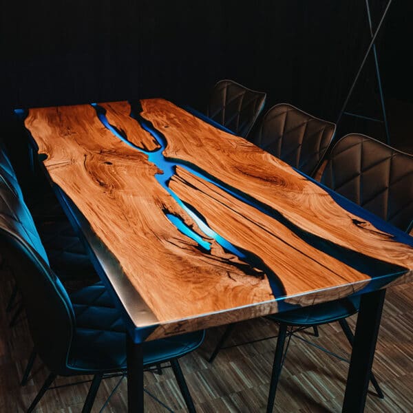Epoxidharz Tisch Eiche schwarzhirsch