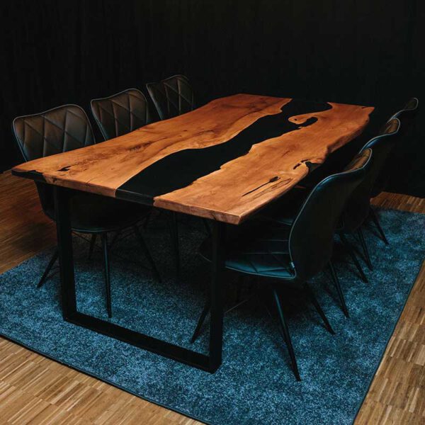 Epoxidharztisch Massivholz schwarzhirsch