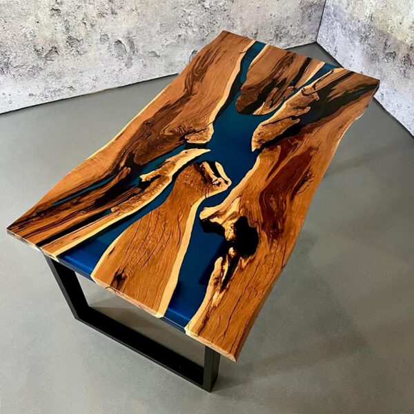 Esstisch Epoxidharz Tisch Nussbaum Massivholz