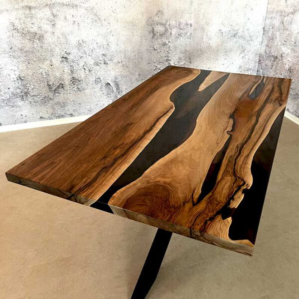 Esstisch Epoxidharztisch kaufen Nussbaum Walnuss